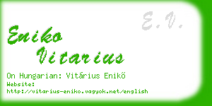 eniko vitarius business card